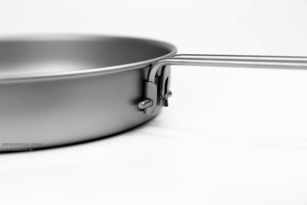 Keith titanio plegable sartén ultraligero olla de cocina portátil Camping al aire libre barbacoa utensilios de cocina olla vajilla cubiertos 1L Ti6034
