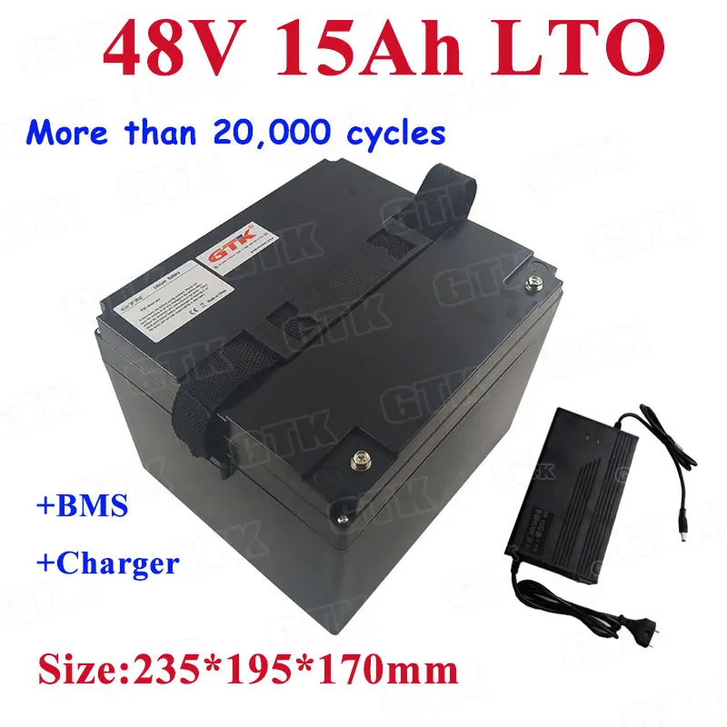 

Power LTO 48V 15AH Lithium titanate battery Pack LTO 2.4v battery for 1400w golf cart electric clean truck scooter +3A Charger