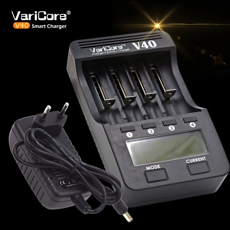 varicore V40 3.7 B 26650 18350 16340 18650 18500 25500 10440 17500 Nik 1.2 AA AAA 5 В выход Smart Зарядное устройство