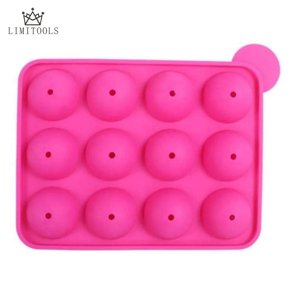 

LIMITOOSilicone Cupcake Mold Chocolate Cookie Lollipop Cake Pop Mould Tray Decorating DIY Cake Decorating Tools Bakeware12 Holes
