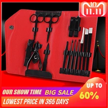 14 шт./компл. ногтей, с изображением машинки для стрижки, пинцет для выщипывания, Ножи носок профессиональный маникюрный набор волосок из носа кроя Уход за лошадьми набор маникюрных инструментов