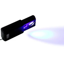 

1pcs 30X 60X Portable Mini Pocket LED Magnifying Hand Magnifier Currency UV Detector Len Jeweler Microscope With Batteries