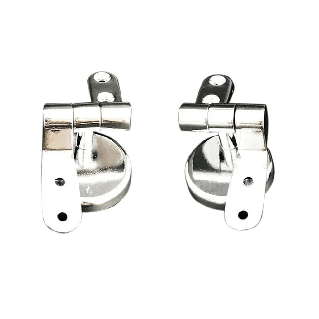 Toilet Seat Hinge Replacement Chrome Toilet Mountings Zinc Alloy With Fittings for MDF Wooden Toilet Seat Resin Toilet Cover