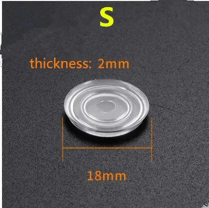 25pcs Round Shape Glass Table Non-slip Soft Grip Pad transparent silicon soft rubber Fixed tempered glass Furniture Accessories - Цвет: S