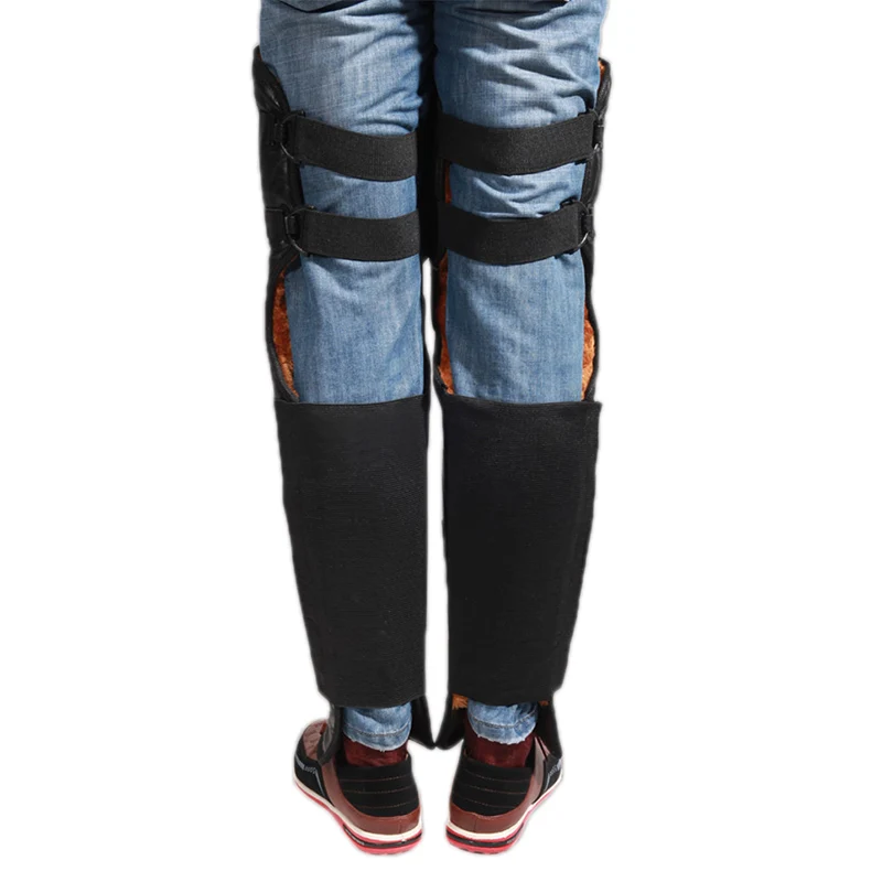 

New Hot 2 Pcs Motorcycle Leather Knee Pads Plush Thickening Windproof Waterproof Warm Leg Protector Dropshipping