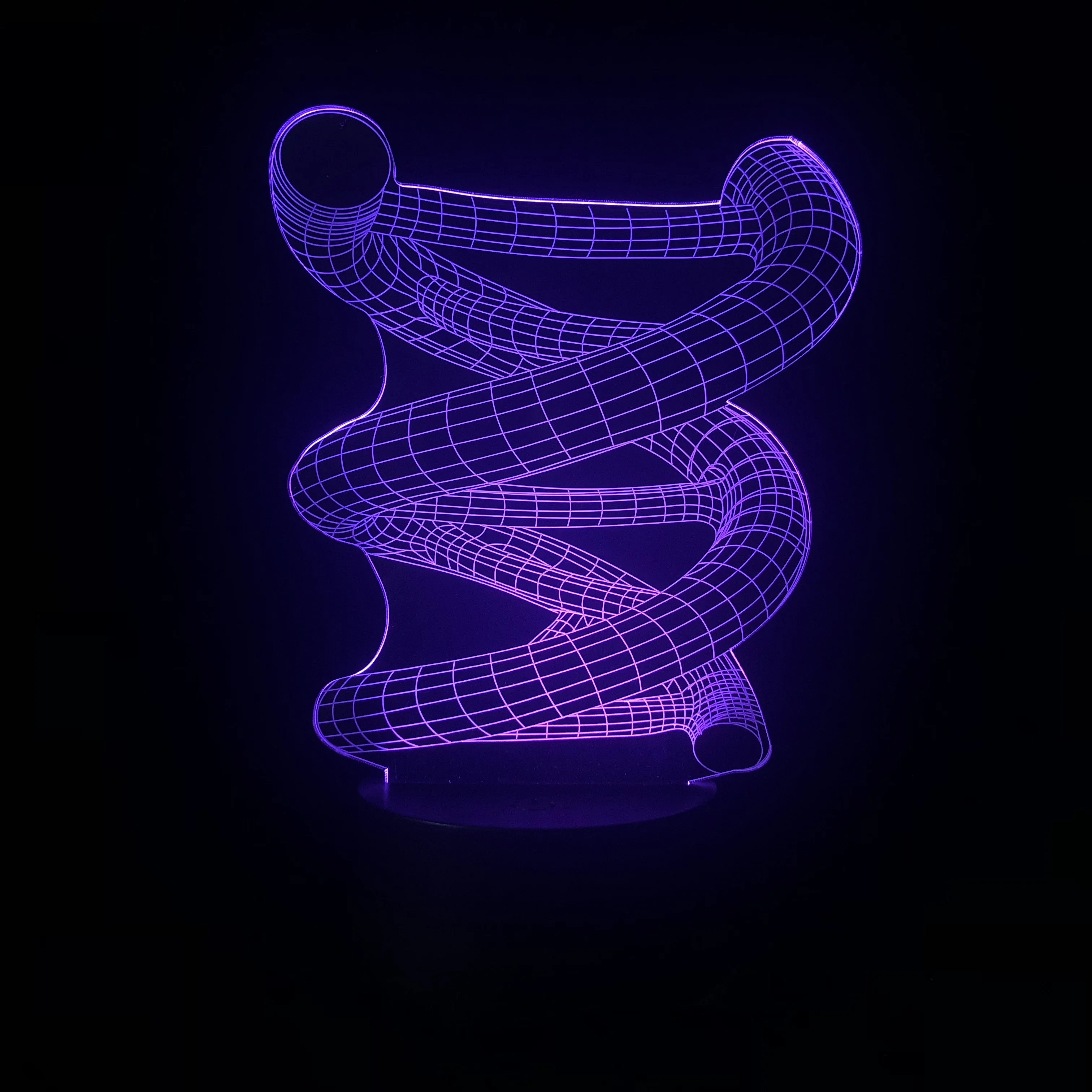 Спираль DNA 3D иллюзия Ночник светильник USB цвета сенсорный стол Спальня