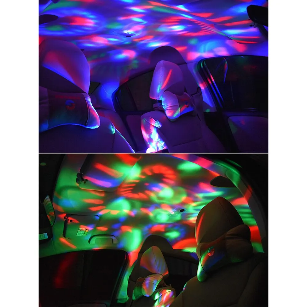 Автомобильный интерьерный атмосферный светильник, неоновый светильник, Красочный светодиодный Автомобильный USB RGB декоративный музыкальный звуковой светильник, мини-диджейский светильник