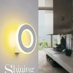 Творческий современный светодиодный Настенные светильники модные Спальня ночники Гостиная круговой Настенные светильники прохода