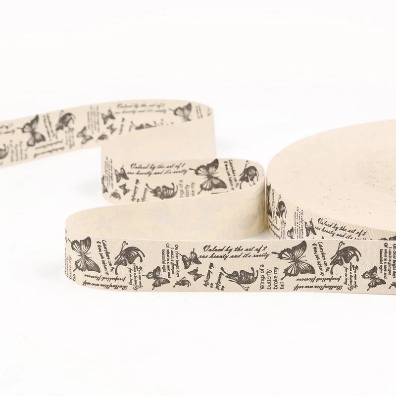 5 ярдов мульти дизайн "ручной работы" печатная хлопковая кружевная лента для свадебного украшения подарочная упаковочная лента DIY швейная ткань