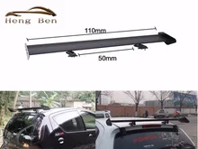Hb 110 cm universal autoracing sytle carro peças de reposição spoilers & asas luz ajustável gt alumínio spoiler