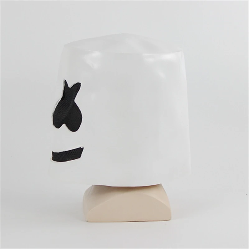 Хэллоуин косплей Marshmallow Syllable DJ Marshmello с тем же головным убором белые вечерние
