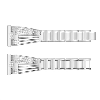 

For Samsung galaxy watch 46mm scalloped diamond watch band for Samsung galaxy watch bracelet stainless steel strap Wristband