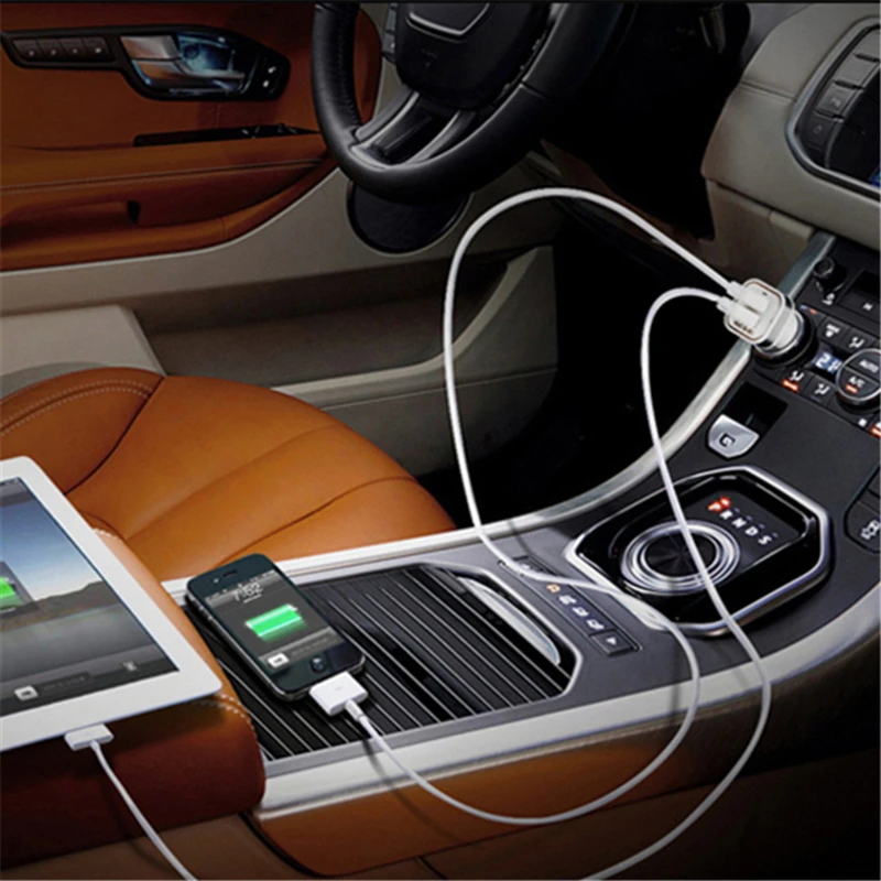 2.1A 1A مضاعفة الانتاج USB سيارة شاحن آيفون 4 S 5 5 S 6 6 S 7 زائد سامسونج S6 S7 LG G3 G4 المحمول الهاتف مهايئ طاقة شامل