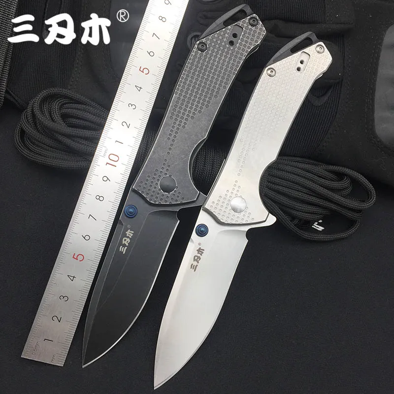 Складной нож Sanrenmu 9015 12C27 с лезвием для кемпинга и охоты карманные кухонные ножи