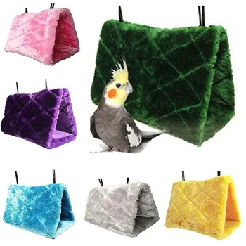 

Plush Bird Hanging Cave Cage Snuggle Bird Hammock Hanging Snuggle Cave Happy Hut Bird Tent Bed Toy for Parrot Hammock Hideaway