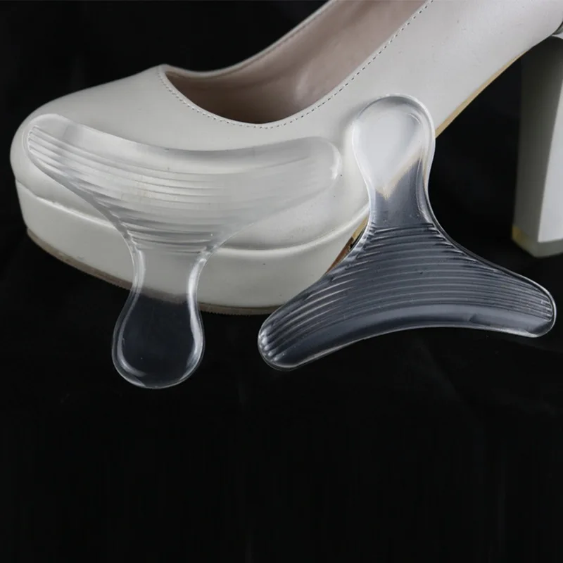 1 пара Женские гелевые супинаторы T Форма Силиконовая вставная пятка протекторы инструменты для ухода за ногами невидимая стелька унисекс