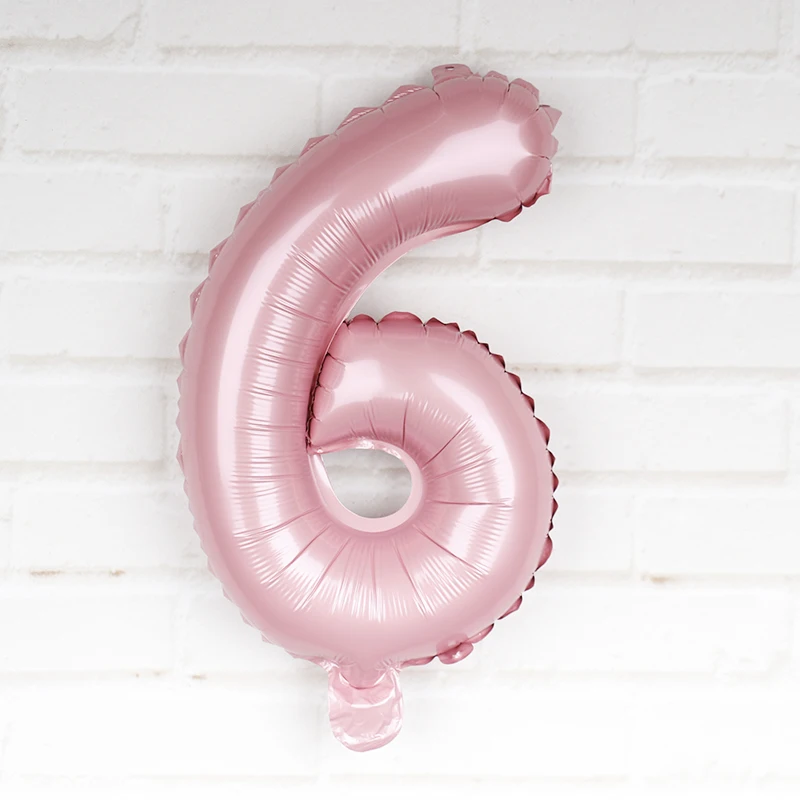 1 шт. 16 дюймов розовое золото номер 0-9 фольги Воздушные шары Цвет розового леденца синий цифровой Air Baloes День рождения украшения Дети globos - Цвет: 16inch America pink6