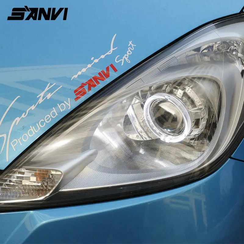 SANVI фары для Honda Jazz Fit с Q5 проекторным объективом BMW-style Engel Eyes Halos фары в сборе Автозапчасти для автомобиля