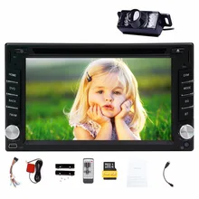 New Arrival 2 Din 6.2”inch Touch Screen Car Radio Player Support Bluetooth Car GPS navigation DVD Audio Player map card+ Camera