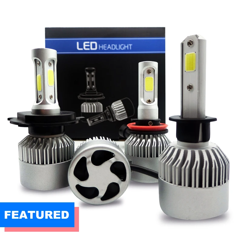 

S2 Super Bright COB LED Chips H4 Led Bulb H7 H11 H1 9005 9006 9007 Headlight Car Led Light Hi Lo Beam 12V Fog Light Automobile