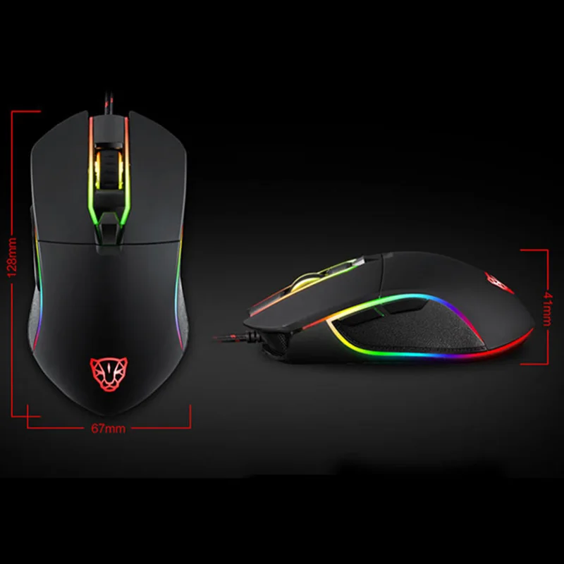 

Wired Gaming Mouse Adjustable LED Backlight 3500 DPI 6 Buttons Optical Mice for PC Laptop Computer XXM8