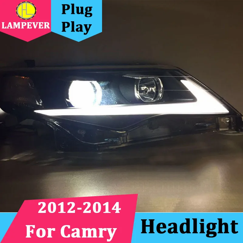 

YMI car Head lamp for Toyota Camry headlight 2012-2014 Middle East Camry LED head light H7 Xenon bulb Headlights Front light