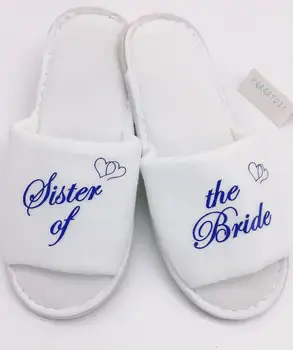 

personalize wedding bridesmaid bride spa slippers Matron of honor Flower Girl night Bachelorette party favors companygifts