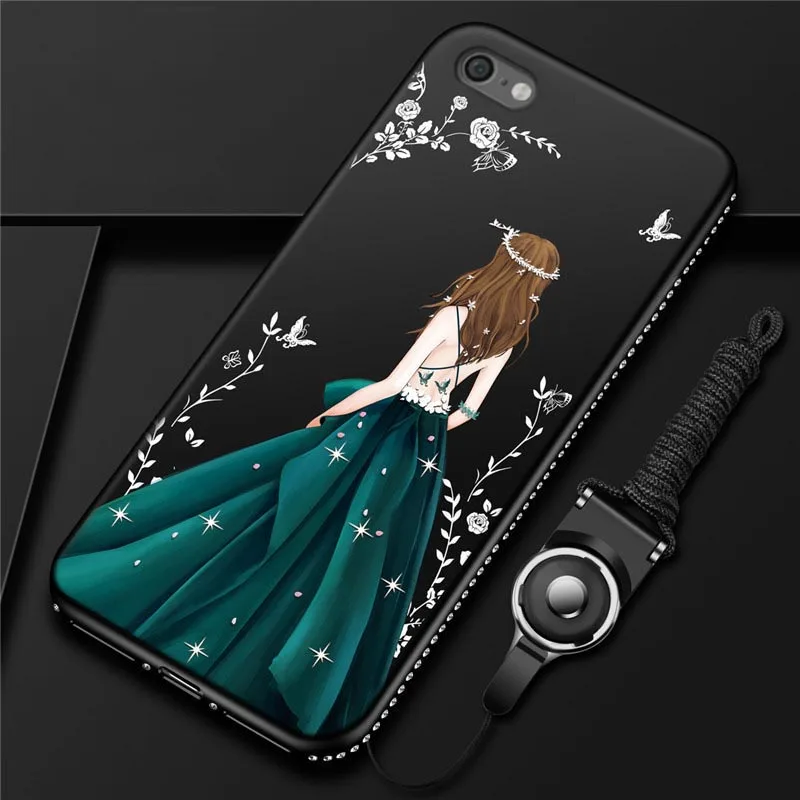 Portefeuille For iPhone 8 Case Luxury Glitter Rhinestone TPU Silicone Girls Back Cases Cover For Apple iPhone 7 Plus 6 6S 5 5S X (7)
