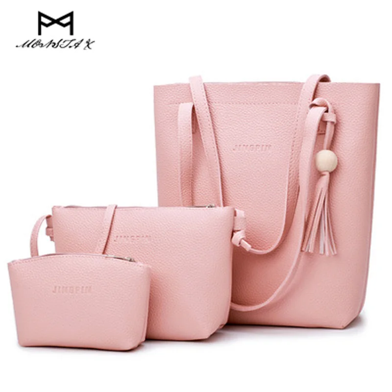 

Bags for women 2017 Three-piece soft pu Shoulder bag women messenger bags bolsos mujer luxury handbags women bags designer