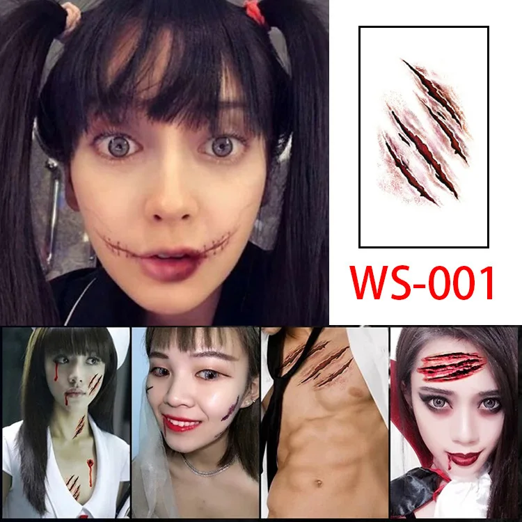 

Environmental Protection Waterproof Halloween Tattoo Subsidies Halloween Party Children Cartoon Funny Tattoo Subsidies Series