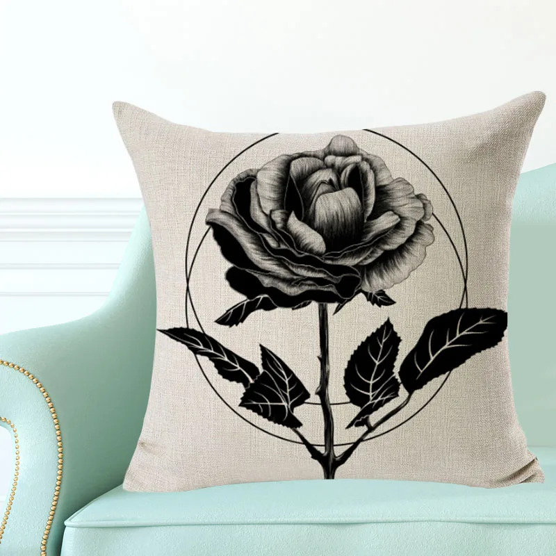 Decorative-Cushion-Cover-Beautiful-Flower-Patten-Home-Sofa-Car-Throw-Pillowcase-Cover-Funda-Cojines-Sunflower-Rose (1)