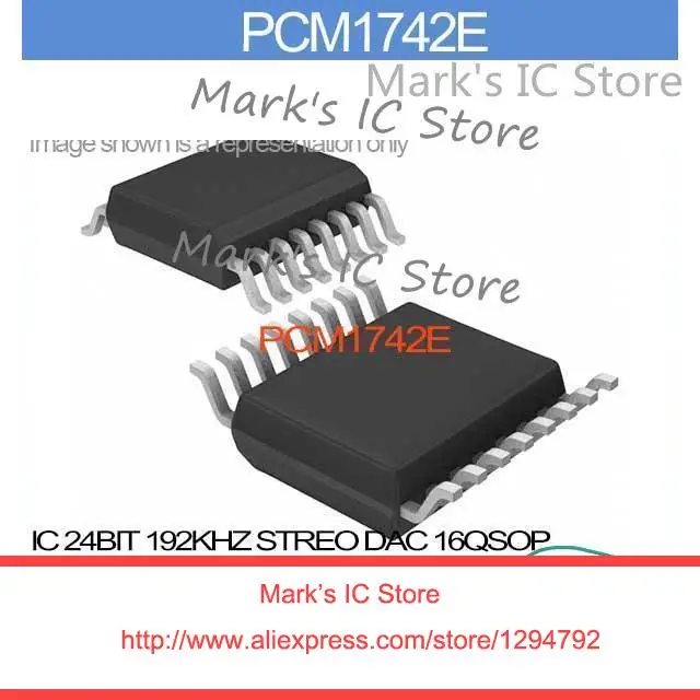 PCM1742E IC 24BIT 192KHZ STREO DAC 16QSOP PCM1742 1742 PCM17 1742E PCM1 ...