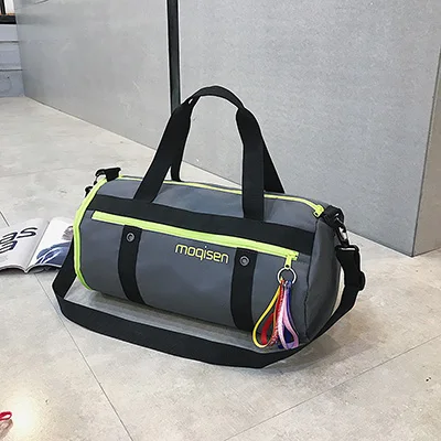 Спортивная сумка для женщин фитнес сплошной цвет путешествия на открытом воздухе большой емкости складной влажный сухой разделения Йога сумка для хранения - Цвет: Gray