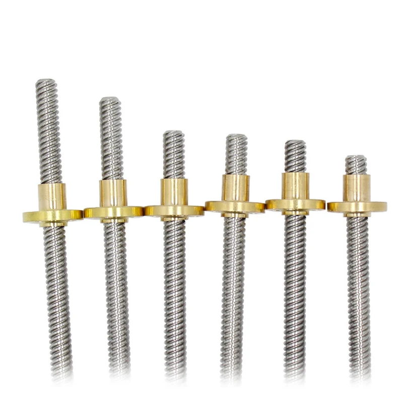 جديد حار 100-600 مللي متر الفولاذ المقاوم للصدأ T-نوع محرك متدرج رباعي الرصاص المسمار 8 مللي متر موضوع T8 ل 3D طابعة