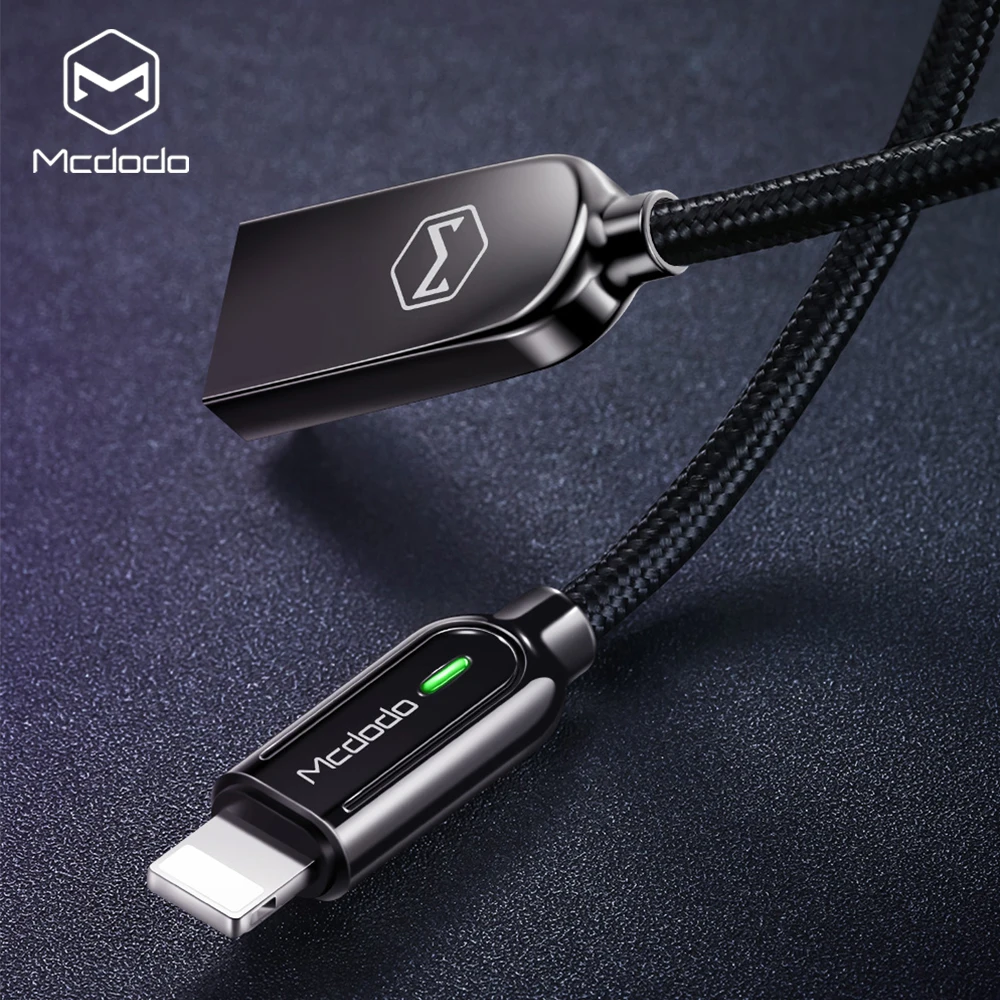 Mcdodo Lightning-USB кабель для iPhone X Xs Max автоматическое отключение кабель передачи данных для быстрой зарядки для iPhone 8 7 6 Plus SE 5S кабели