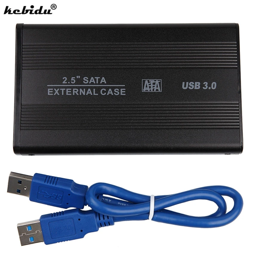 

kebidu NEW USB3.0 HDD SSD hard drive disk enclosure external 2.5inch case box Enclosure for Notebook Desktop PC