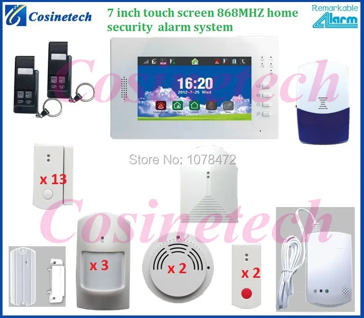 Customized APP controlled 868MHZ Smart home quad 4band GSM font b alarm b font kit security