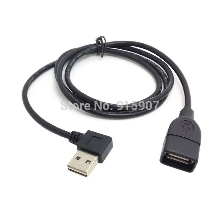 

CY USB 2.0 Male to Female Extension Cable Reversible Design Left & Right Angled 90 Degree 100cm