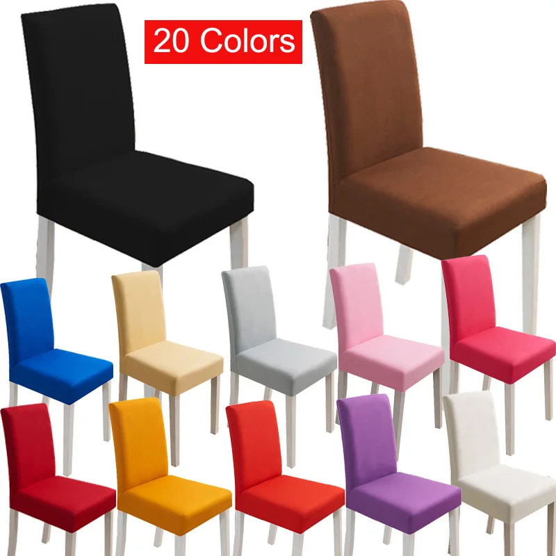 بلون غطاء مقعد دنة تمتد مرونة الأغلفة غطاء مقعد s الأبيض ل غرفة الطعام الزفاف مأدبة فندق ديكور المنزل