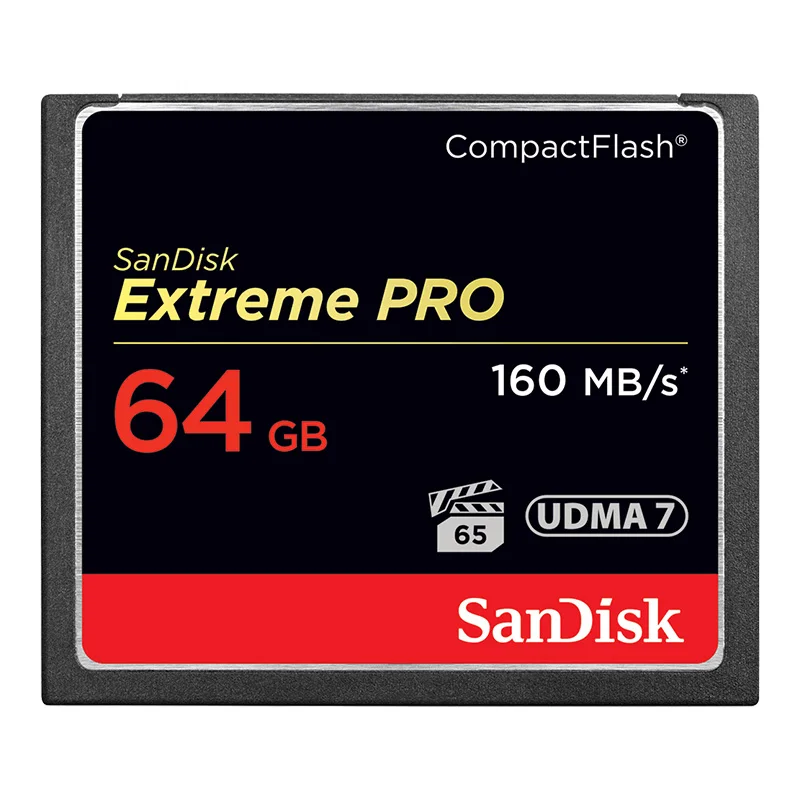Двойной Флеш-накопитель SanDisk Extreme Pro карта CompactFlash 32GB 64GB 128GB карты памяти CF карт Макс 160 МБ/с. 1067x флеш-карта для Камера - Capacity: 64GB