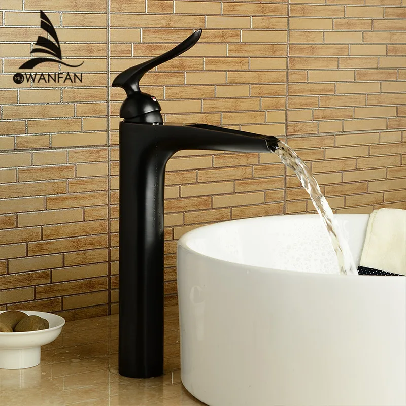 Solid Brass Bathroom Waterfall Faucet Basin Faucet Single Hole Bathroom Tap Faucet For Bathroom Torneira Para Banheiro LH-16936