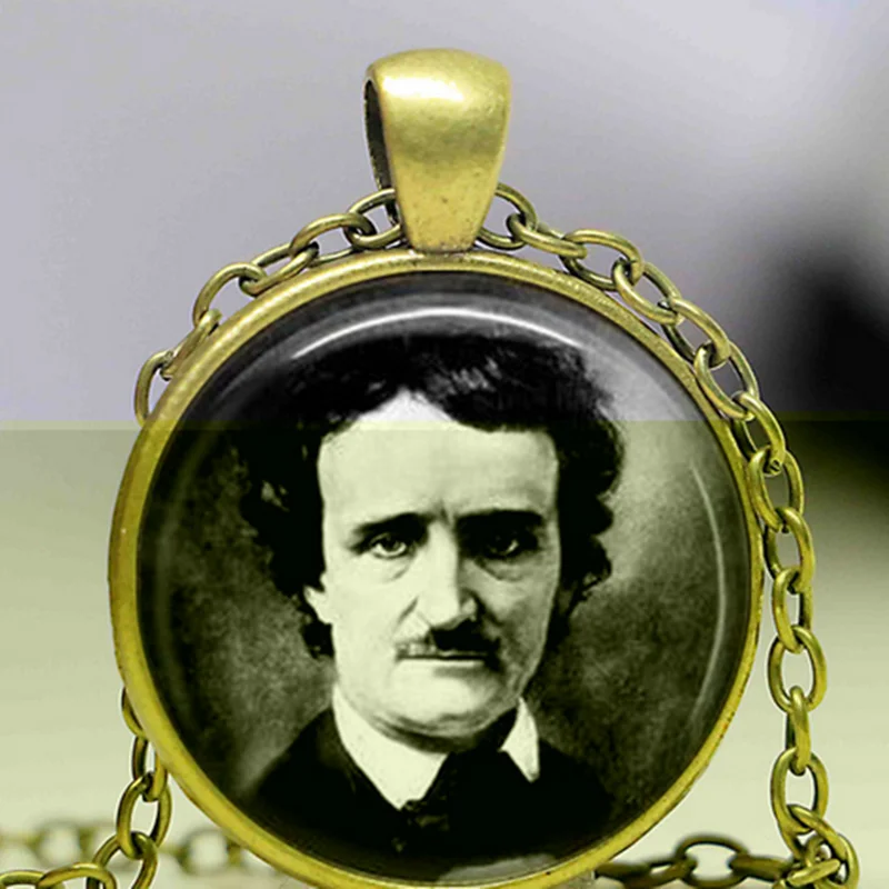 Новый Edgar Allan ожерелье POE старинный Ворон Nevermore черно белый художественный кулон