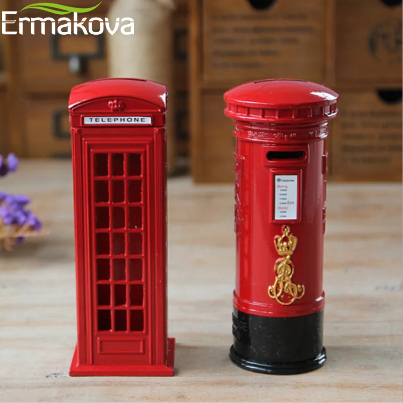 Металлическая лондонская телефонная будка ERMAKOVA почтовый ящик коробка для денег