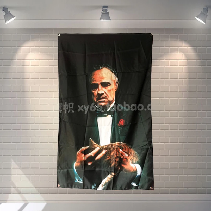 

"Крестный отец", Классические баннеры для фильмов, настенные флаги, гобелен, ткань, художественный фон для бара, кафе, отеля, украшение
