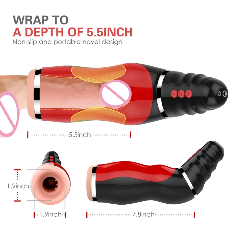 New Oral Sucks Male Masturbator Deep Throat Clip Suction Sex Machine Induced Vibration Sex Moan Intimate Goods Sex Toys for Men