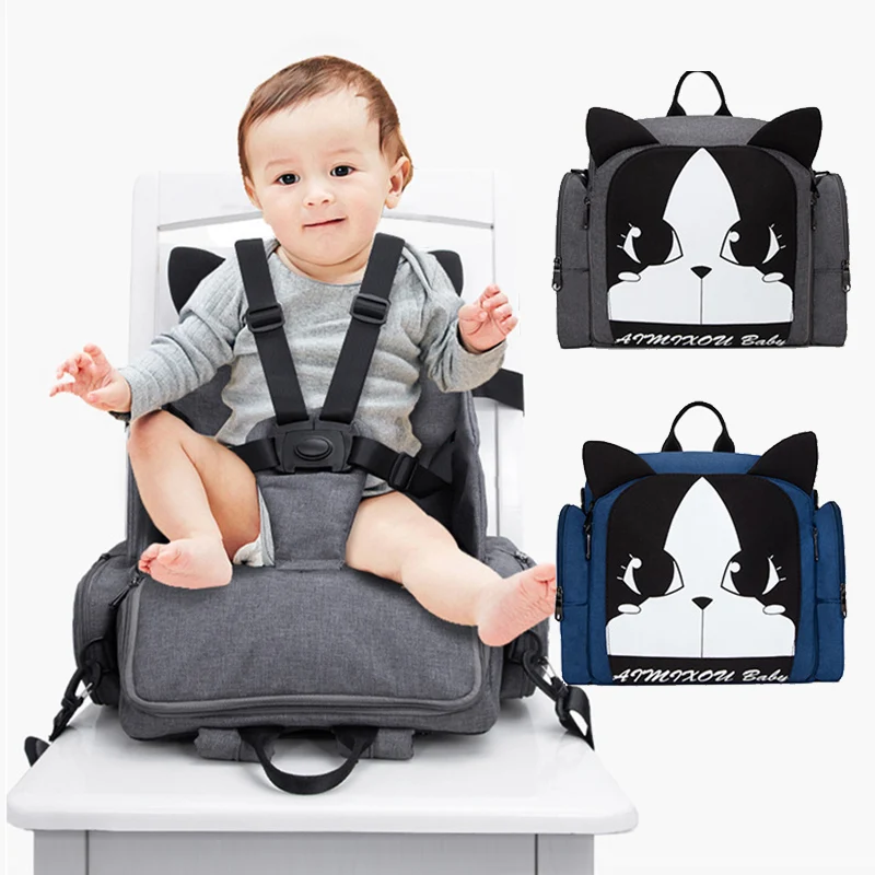 New Product  3 in 1 multifunction highchairs diaper mommy bag feeding seat baby dining chair portable high chair