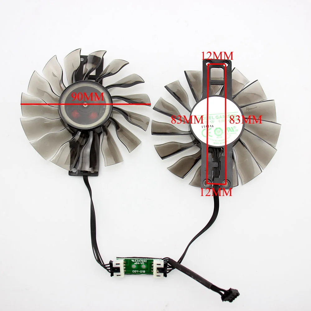 2PCS/lot 90mm GA92S2H GeForce GTX 1060 SuperJetStream GTX 960 Cooler Fan for Palit GeForce GTX960 GameRock GTX1060 Card 760 Fan