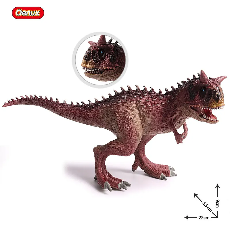 Oenux Jurassic Carnivore Carnotaurus Dinosaur Bocca Può Aprire Modello Giocattolo Dinosauri Giurassici Action Figure Brinquedo Per Regalo Ragazzo