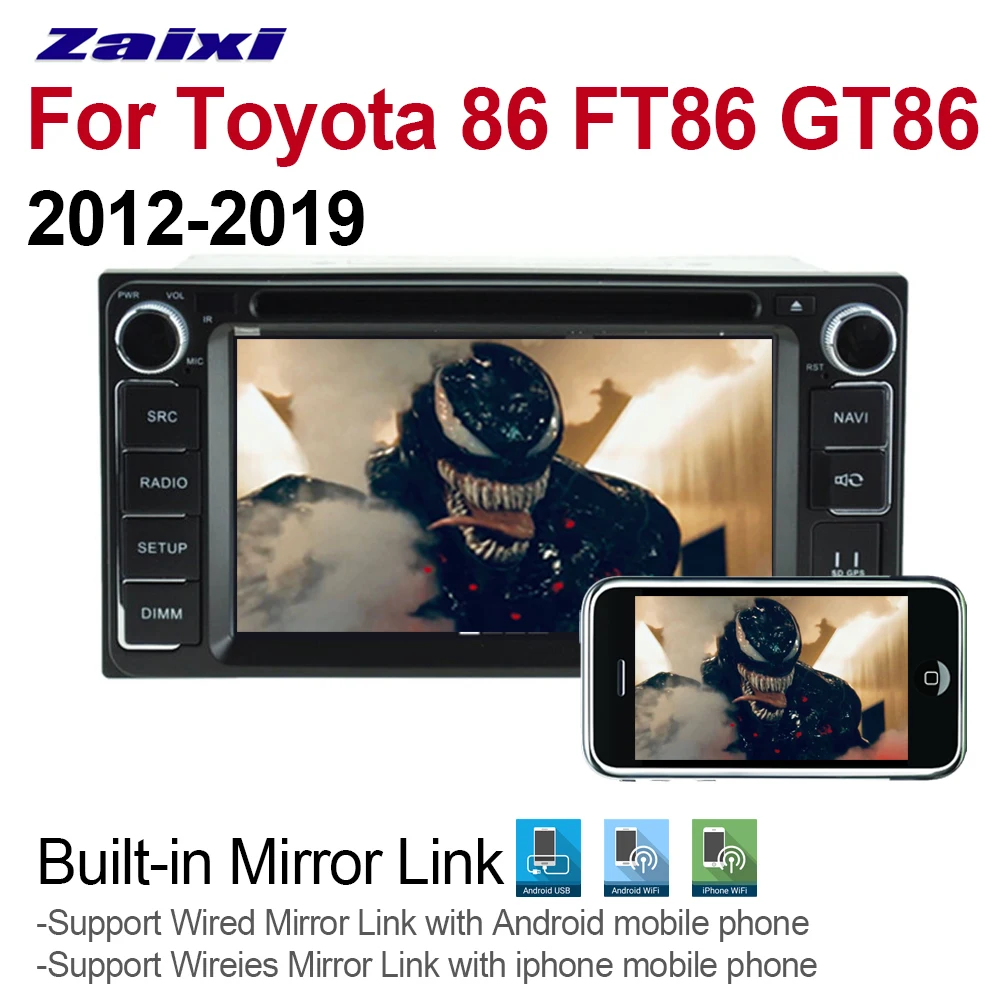 Best ZaiXi For Toyota 86 FT86 GT86 2012~2019 2 DIN Car Android 9 GPS Naviation Multimedia system Bluetooth Radio Amplifier WIFI HD 3 Best ZaiXi For Toyota 86 FT86 GT86 2012~2019 2 DIN Car Android 9 GPS Naviation Multimedia system Bluetooth Radio Amplifier WIFI HD 3