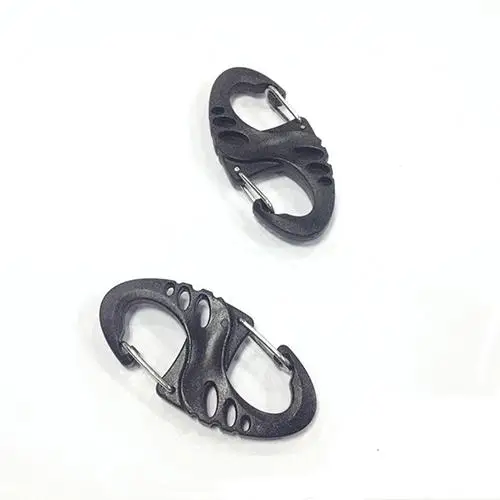 

5 Pcs Portable Outdoor Climbing Hook S-Ring Carabiner Dual Buckle Mini Keychain hot